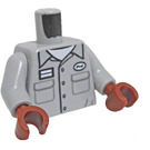 LEGO Mittleres Steingrau Darryl Philbin Minifig Torso (973 / 76382)