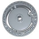 LEGO Medium Stone Gray Disc 5 x 5 with Notched Disk and Pin