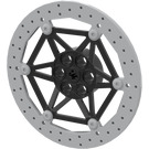 LEGO Medium Stone Gray Disc Brake for Motorbike with Black Center (71711)