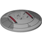 LEGO Medium Stone Gray Dish with Sith Red and Gray