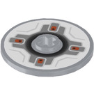 LEGO Medium Stone Gray Disk 3 x 3 with Wheel Hub Sticker (2723)