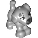 LEGO Medium steengrijs Hond met Dark Stone Grijs Spots (84042)