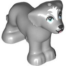 LEGO Mittleres Steingrau Hund mit Weiß Forehead (103409)