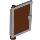 LEGO Medium Stone Gray Door 1 x 4 x 5 Left with Reddish Brown Glass (47899)