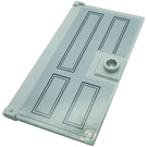 LEGO Medium Stone Gray Door 1 x 4 x 6 with Stud Handle with 4-Panel Door Sticker (35290)