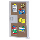 LEGO Medium Stone Gray Door 1 x 4 x 6 with Stud Handle with Refrigerator Door Sticker (35290)