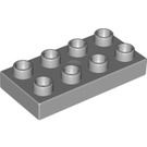 LEGO Gris pierre moyen Duplo assiette 2 x 4 (4538 / 40666)