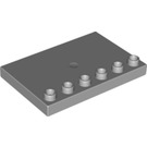 LEGO Medium Stone Gray Duplo Tile 4 x 6 with Studs on Edge (31465)
