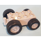 LEGO Mittleres Steingrau Duplo Tractor Rad Base 2 x 4 (99050)