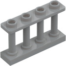 LEGO Grigio pietra medio Recinzione Spindled 1 x 4 x 2 con 4 bottoncini superiori (15332)