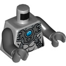 LEGO Gris piedra medio Gorzan con Plano Plateado Armadura Minifigura Torso (973 / 76382)