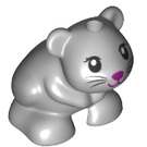 LEGO Medium Stone Gray Hamster with Magenta Nose (24183 / 26483)