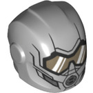 LEGO Medium Stone Gray Helmet with Smooth Front with The Wasp Brown Goggles (28631)