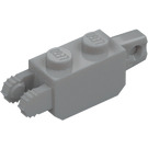 LEGO Grigio pietra medio Cerniera Mattoncino 1 x 2 Verticale Bloccante Doppio (30386 / 39893)