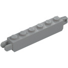 LEGO Medium Stengrå Gångjärn Kloss 1 x 6 Låsning Dubbel (30388 / 53914)