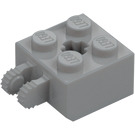 LEGO Medium Stone Gray Hinge Brick 2 x 2 Locking with Axlehole and Dual Finger (40902 / 53029)