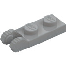 LEGO Mittleres Steingrau Scharnier Platte 1 x 2 mit Verriegelt Finger mit Nut (44302)