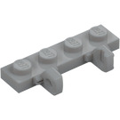 LEGO Medium Stone Gray Hinge Plate 1 x 4 Locking with Two Stubs (44568 / 51483)