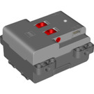 LEGO Mittleres Steingrau Hub, Powered Oben, 2-Port (Non-Bluetooth) mit geklipptem Batteriefachdeckel (22167 / 85825)