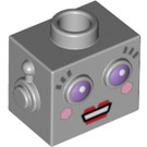 LEGO Mittleres Steingrau Lady Roboter Kopf (14558)