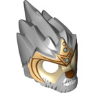 LEGO Medium Stone Gray Lion Mask with Tan Face and Gold Crown (11129 / 13041)