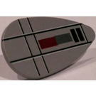 LEGO Medium Stone Gray Long Minifigure Shield with Black Crossed Lines (2586)