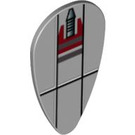 LEGO Medium Stone Gray Long Minifigure Shield with Speeder Bike Cannon (2586 / 52633)