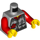 LEGO Mittleres Steingrau Mann im Argyle Weste Minifigur Torso (973 / 76382)