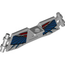 LEGO Medium Stone Gray Mechanical Wings with Dark Red, Dark Blue and Dark Red Armor