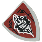 LEGO Medium Stone Gray Minifig Shield Triangular with Emperor Sticker (3846)
