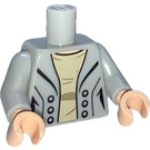 LEGO Medium Stone Gray Minifig Torso Jacket with 6 Buttons over Tan Shirt (Claire Dearing) (973)