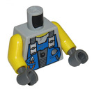 LEGO Medium Steengrijs Minifig Torso met Blauw Vest met Tools (973 / 76382)