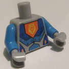 LEGO Střední kamenná šedá Minifigurka Trup s oranžová Emblem (973)