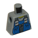 LEGO Medium steingrå Minifigur Overkropp uten armer med Dekorasjon (973 / 3814)