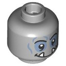 LEGO Medium Stone Gray Minifigure Head with Decoration (Safety Stud) (3274 / 107319)