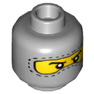 LEGO Medium Stone Gray Minifigure Head with Decoration (Safety Stud) (3626 / 54464)
