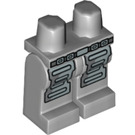 LEGO Medium Steengrijs Minifigure Heupen en benen met Riem en Zilver Armor (3815 / 89295)
