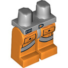 LEGO Medium Steengrijs Minifigure Heupen en benen met Groot Pockets en Grijs Belts (3815 / 13323)