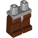 LEGO Gris pierre moyen Minifigure Les hanches avec Reddish Brown Jambes (73200 / 88584)