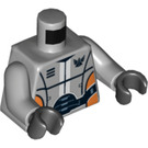 LEGO Medium Steengrijs Oranje Robot Sidekick Torso (973 / 76382)