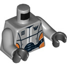 LEGO Medium Stone Gray Orange Robot Sidekick Torso (973 / 76382)