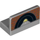 LEGO Gris pierre moyen Panneau 1 x 2 x 1 avec Brique mur et Tunnel avec coins arrondis (24839 / 35670)