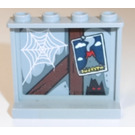 LEGO Medium Steengrijs Paneel 1 x 4 x 3 met Balk, Spin Web en Photo Sticker met zijsteunen, holle noppen (35323)