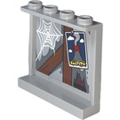 LEGO Medium Stone Gray Panel 1 x 4 x 3 with Beam, Spider Web and Photo Sticker with Side Supports, Hollow Studs (35323)