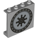 LEGO Grigio pietra medio Pannello 1 x 4 x 3 con Safe Porta con supporti laterali, bottoncini cavi (35323 / 38122)