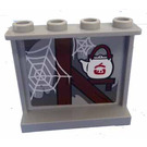 LEGO Medium Stone Gray Panel 1 x 4 x 3 with Spider Webs and Japanese Teapot Sticker with Side Supports, Hollow Studs (35323)