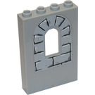 LEGO Gris pierre moyen Panneau 1 x 4 x 5 avec Fenêtre avec Bricks Autocollant (60808)