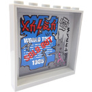LEGO Medium Stone Gray Panel 1 x 6 x 5 with "WORLD TOUR", "SOLD OUT" and "1985" Sticker (59349)