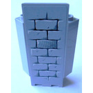 LEGO Medium Steengrijs Paneel 3 x 3 x 6 Hoek Muur met Bricks Patroon Sticker met inkepingen aan de onderzijde (2345)