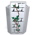 LEGO Medium Stone Gray Panel 3 x 3 x 6 Corner Wall with Vines (1) Sticker without Bottom Indentations (87421)